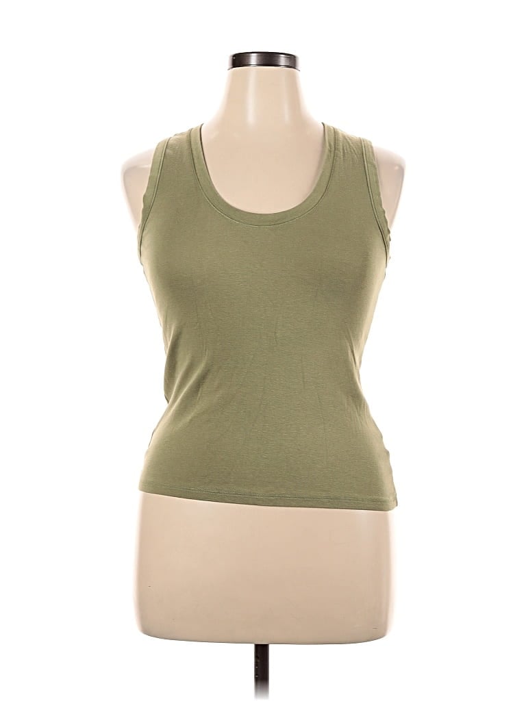 Pre-owned A New Day Tank Top Green Halter Neckline Tops