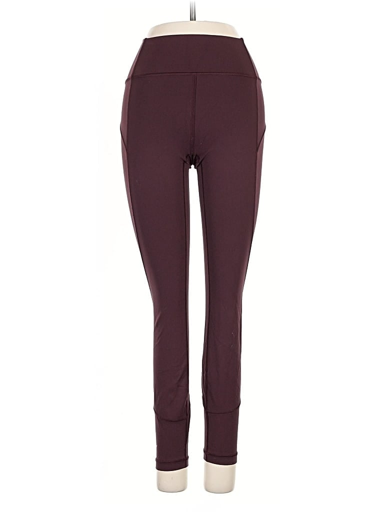 Pre-owned Lululemon Athletica Active Pants In Burgundy