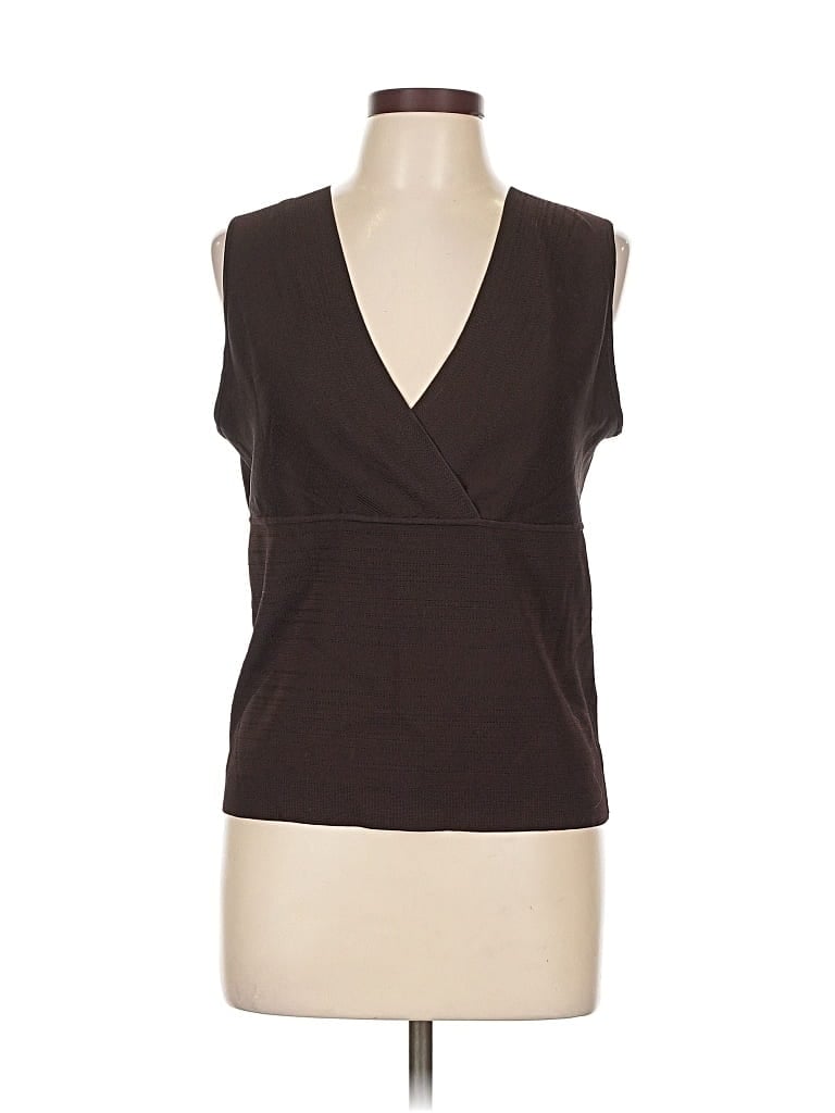 Pre-owned Valerie Stevens Sleeveless Blouse In Brown