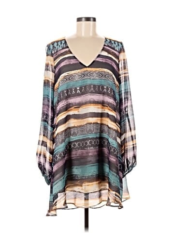 Lavender Brown Casual Dress (view 1)