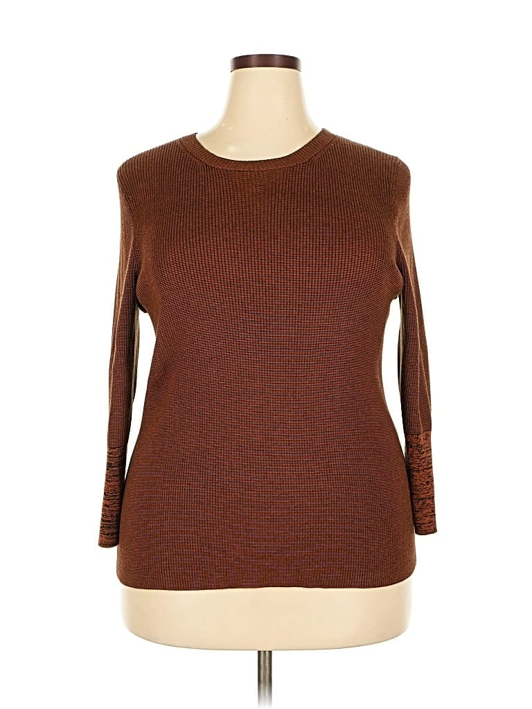 Pre-owned Simply Vera Vera Wang Pullover Sweater In Brown