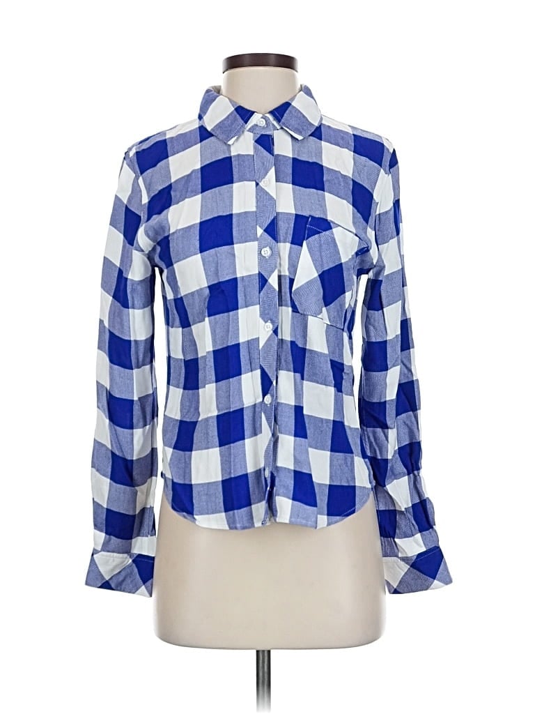 Pre-owned Rails Long Sleeve Button Down Shirt In Blue