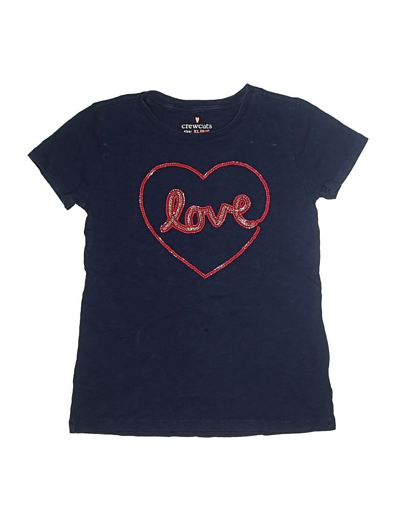 Pre-owned Crewcuts Kids' Short Sleeve T-shirt In Blue