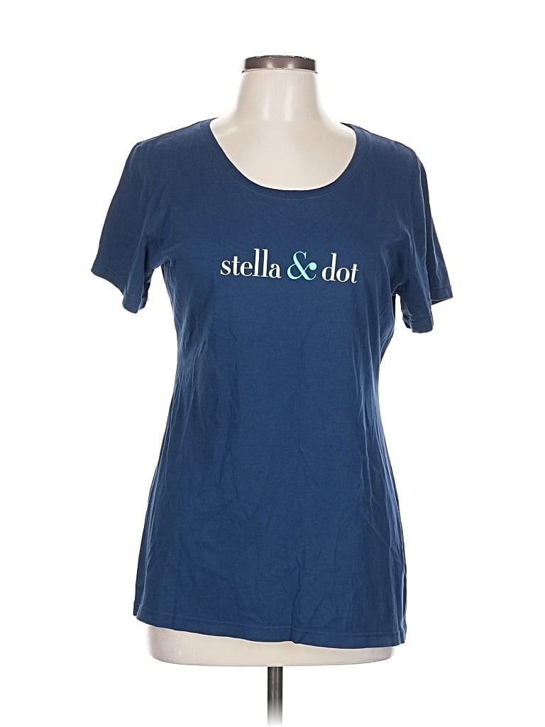 Pre-owned Stella & Dot Short Sleeve T-shirt In Blue