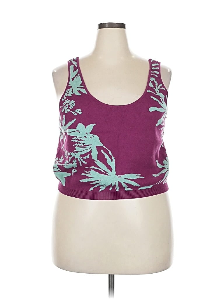 Pre-owned Future Collective Tank Top Purple Halter Neckline Tops