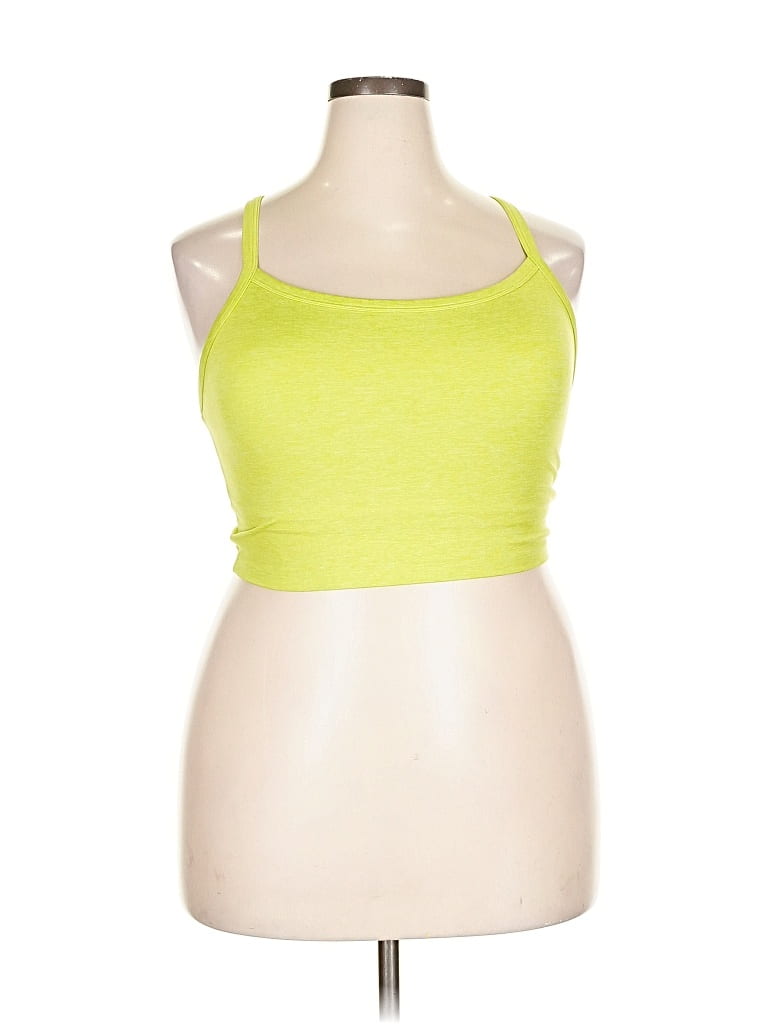 Pre-owned Offline By Aerie Sleeveless Top Green Halter Neckline Tops