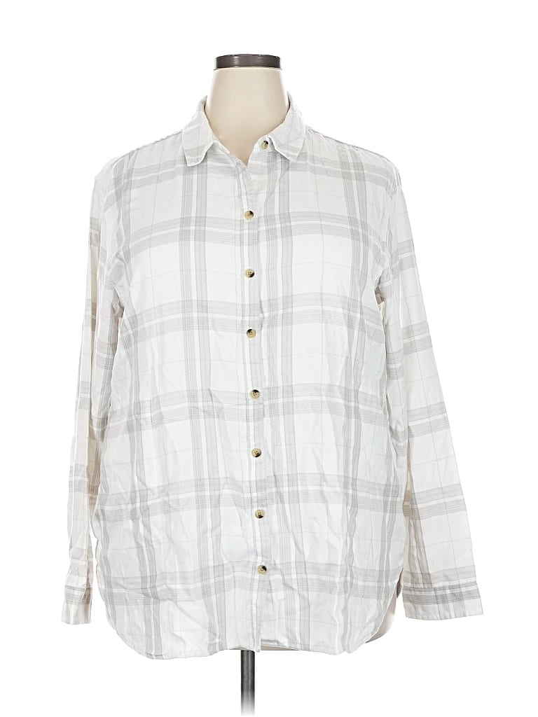 Pre-owned Jachs Girlfriend Long Sleeve Blouse In Gray