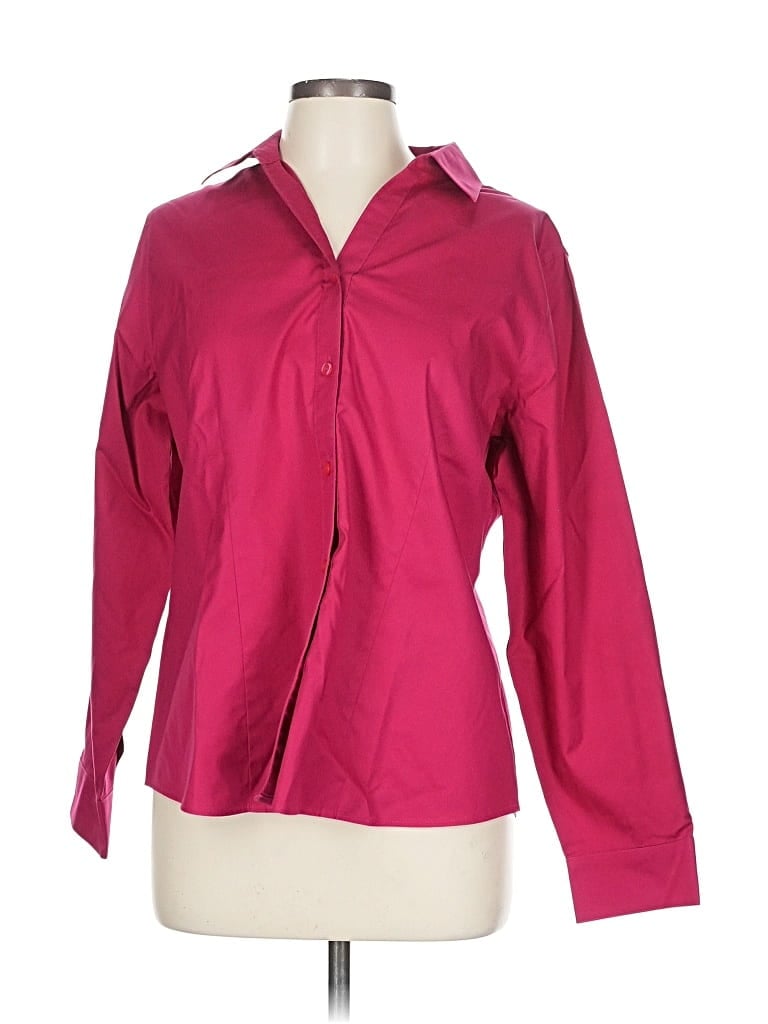 Pre-owned Chico's Long Sleeve Blouse In Pink