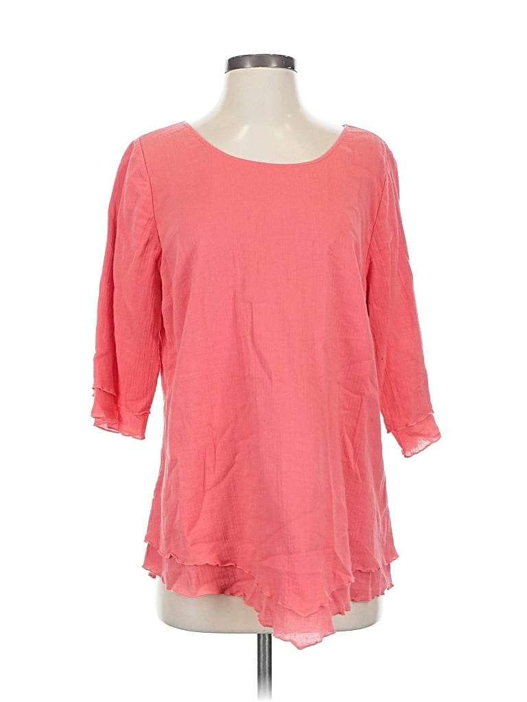 SOFT SURROUNDINGS Pre-owned 3/4 Sleeve Blouse In Pink