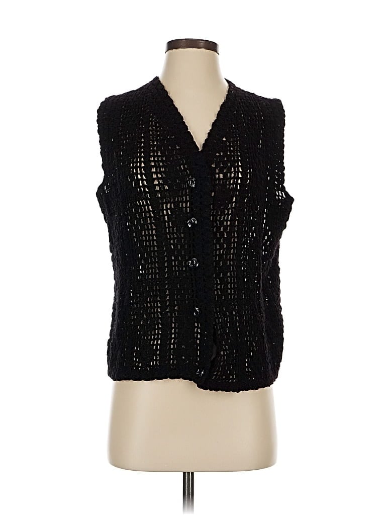 Pre-owned Assorted Brands Cardigan Sweater In Black