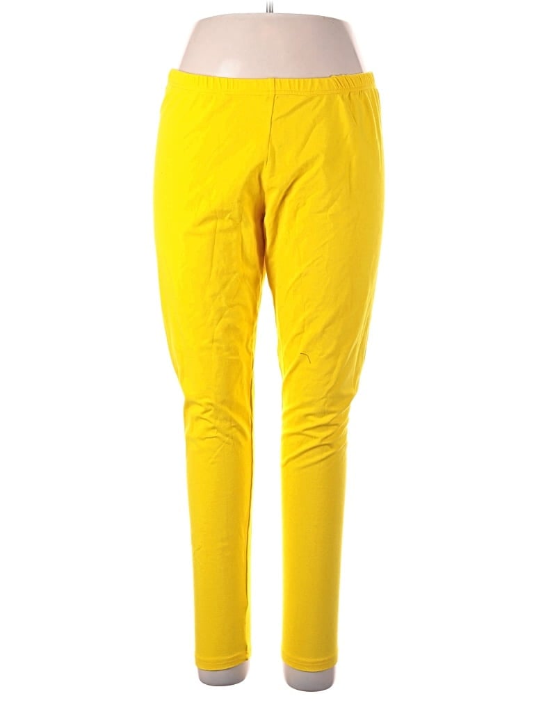 Pre-owned Stretch Is Comfort Casual Pants In Yellow