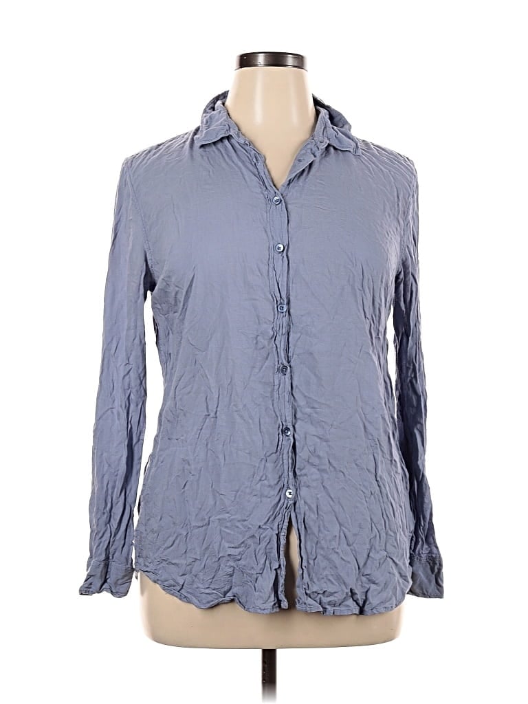 Pre-owned Joe Fresh Long Sleeve Blouse In Blue