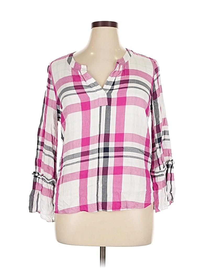 Pre-owned Maison Jules 3/4 Sleeve Blouse In Pink