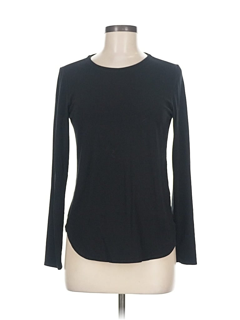 Pre-owned Eileen Fisher Long Sleeve T-shirt In Black