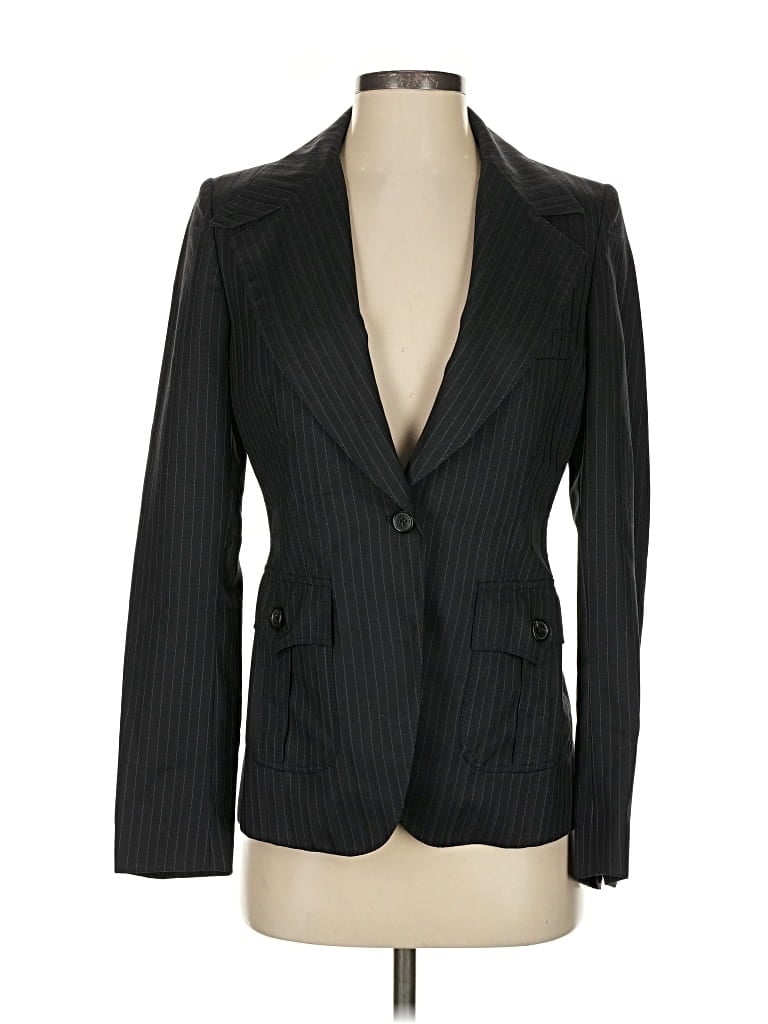 Pre-owned Burberry Wool Blazer Jacket In Black