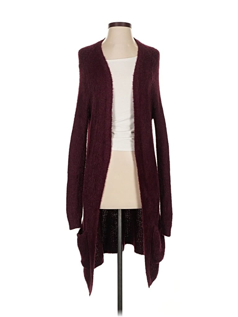 Pre-owned Love Tree Cardigan Sweater In Burgundy