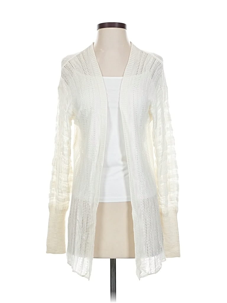 Pre-owned Express Outlet Cardigan Sweater In White