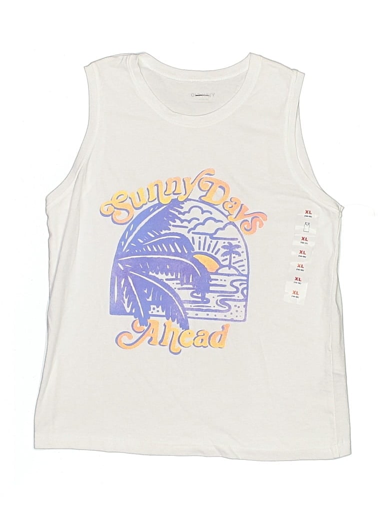 Pre-owned Old Navy Kids' Sleeveless T-shirt In White