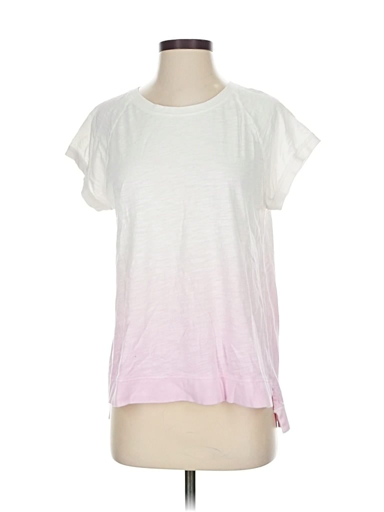 Pre-owned Cotton Bleu Short Sleeve T-shirt In White