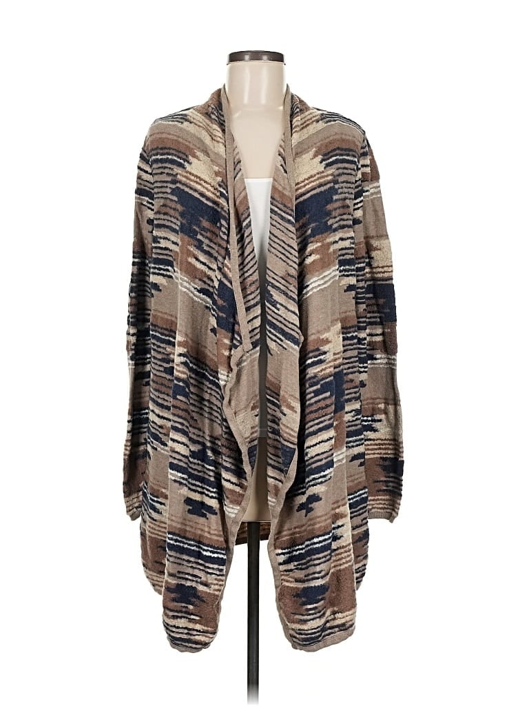 Pre-owned Lucky Brand Cardigan Sweater In Brown