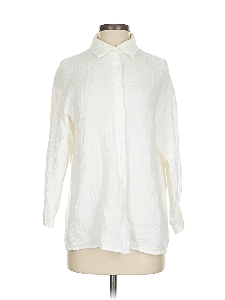 SHEIN Pre-owned Long Sleeve Blouse In White