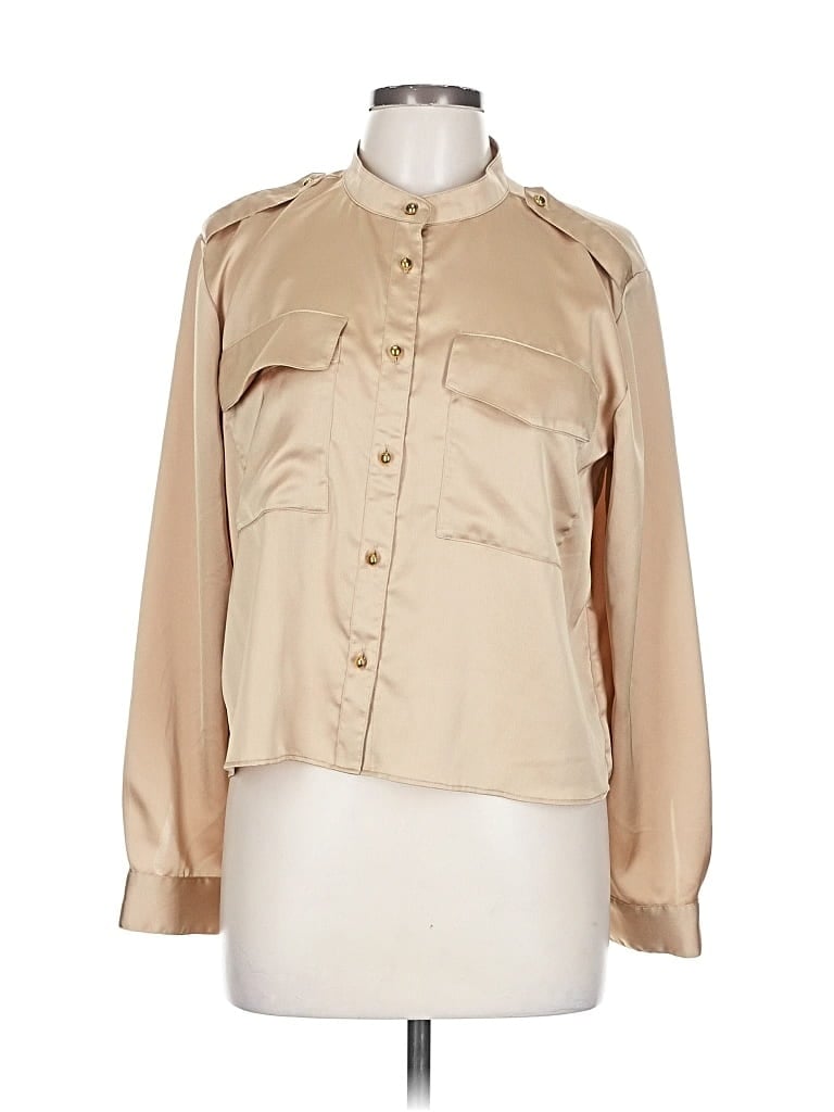 ANN TAYLOR Pre-owned Long Sleeve Blouse In Brown
