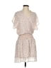 Veronica M. 100% Polyester Stars Tan Casual Dress Size S - photo 1