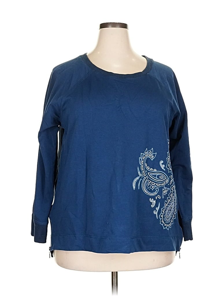 Pre-owned Kate Park 3/4 Sleeve T-shirt In Blue