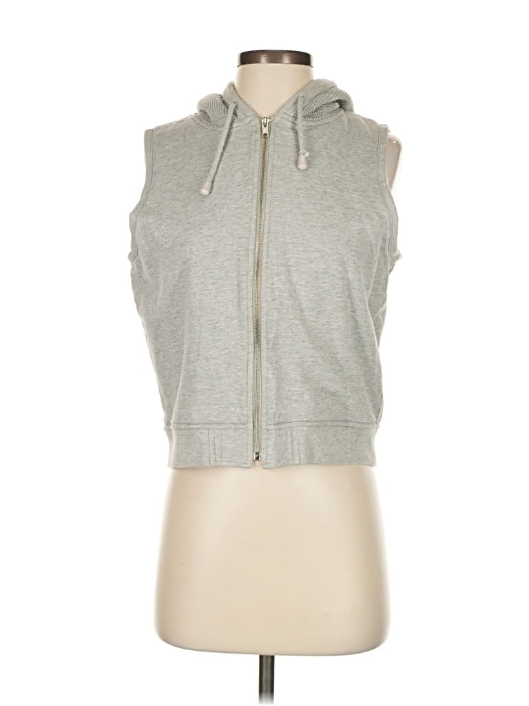 Pre-owned Jones New York Sport Zip Up Hoodie In Gray