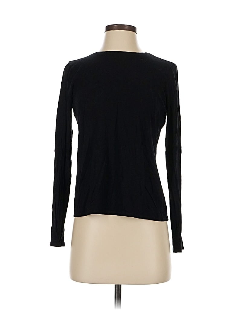 Pre-owned Eileen Fisher Long Sleeve T-shirt In Black
