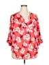 Torrid Red 3/4 Sleeve Blouse Size 3X Plus (3) - photo 1