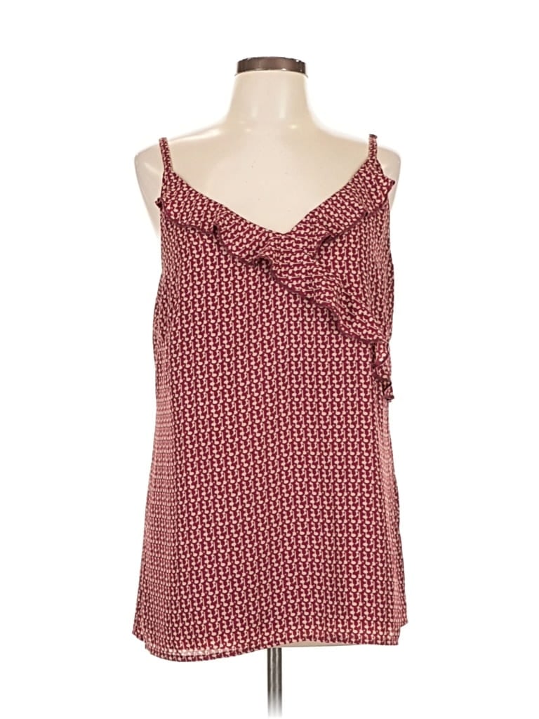 CABI Pre-owned Sleeveless Blouse In Burgundy