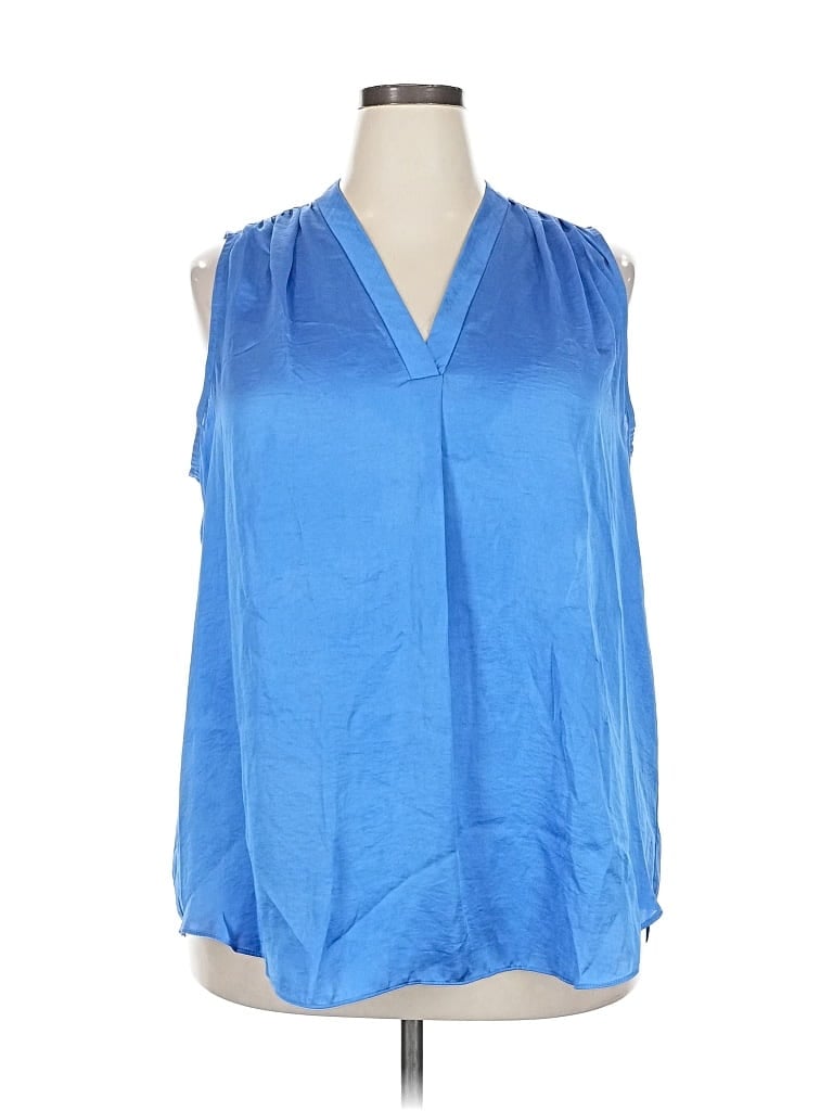 VINCE CAMUTO Pre-owned Sleeveless Blouse In Blue