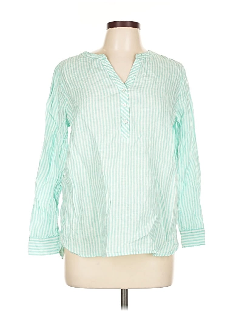 TALBOTS Pre-owned Long Sleeve Blouse In Green