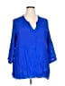 Fever Blue 3/4 Sleeve Blouse Size XXL - photo 1