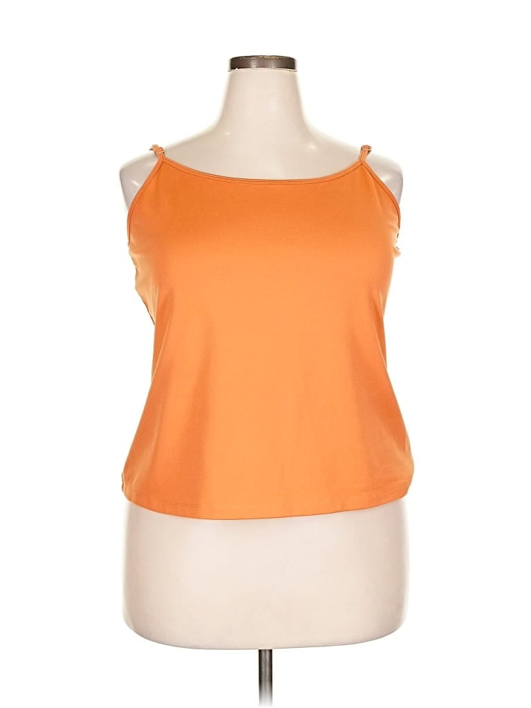 Pre-owned Lane Bryant Tank Top Orange Strapless Neckline Tops