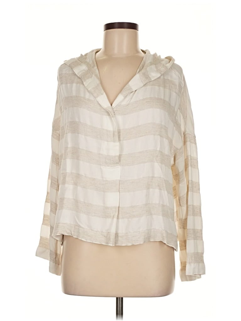 Pre-owned Max Studio 3/4 Sleeve Blouse In White