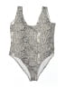 Unbranded Animal Print Gray Ivory One Piece Swimsuit Size XS (estimated) - photo 1