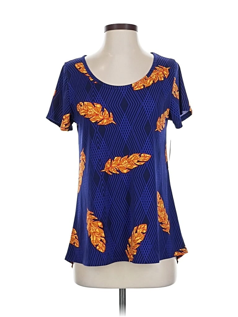 Lularoe Short Sleeve Blouse In Blue