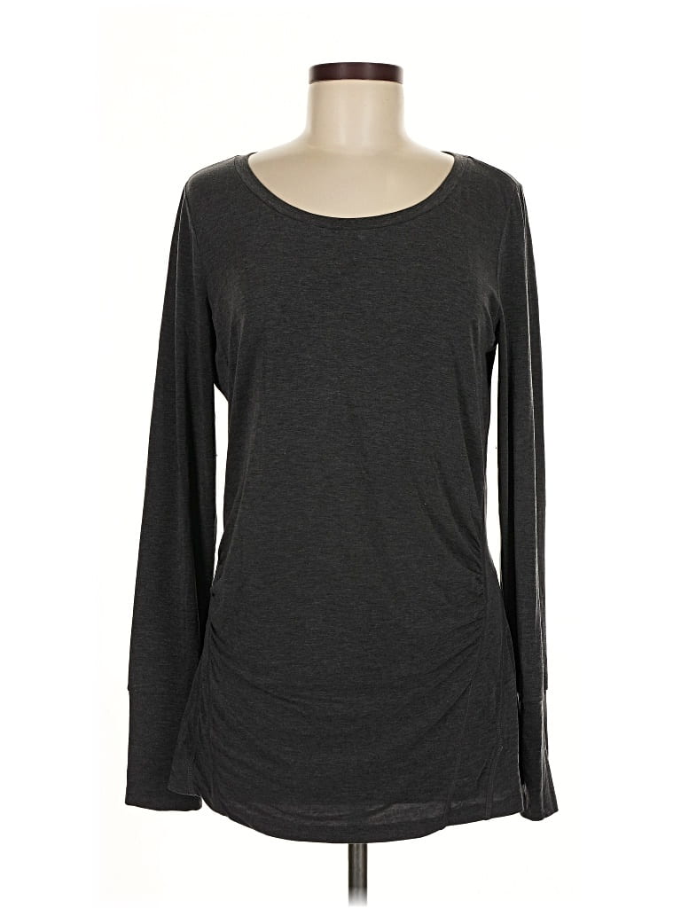 Pre-owned Gap Fit Long Sleeve T-shirt In Gray