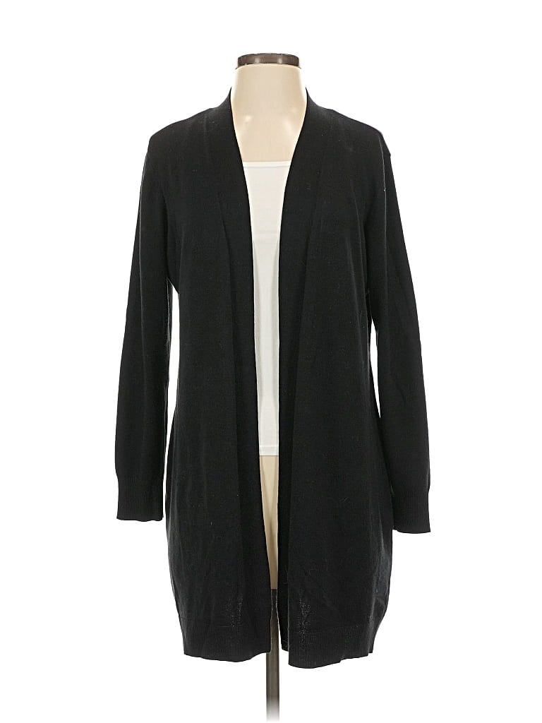 Pre-owned Karen Scott Cardigan Sweater In Black