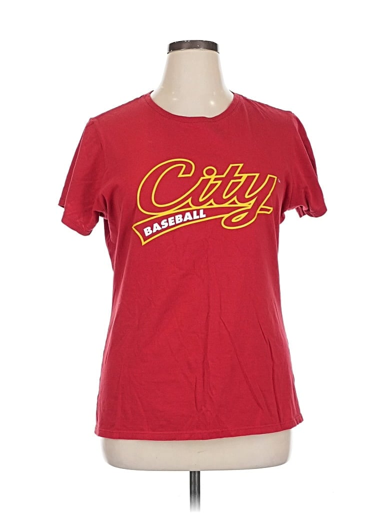 Pre-owned Port & Company Short Sleeve T-shirt In Red