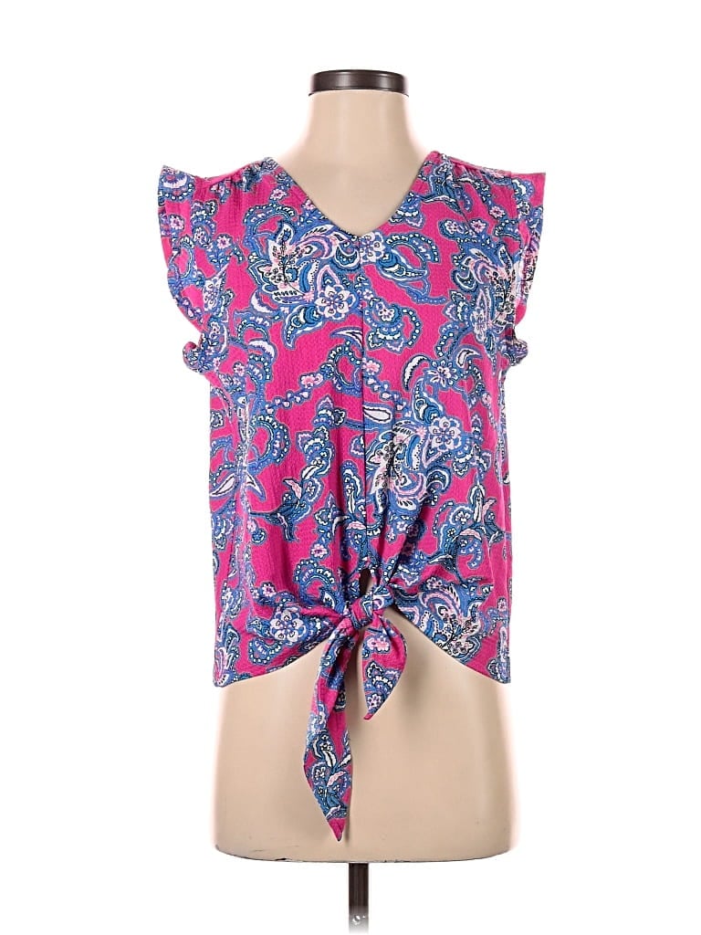 Pre-owned Floral & Ivy Sleeveless Blouse In Pink