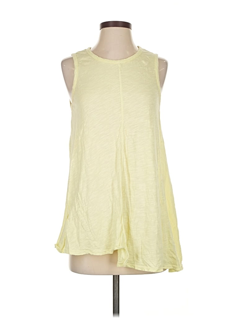 Pre-owned Left Of Center Sleeveless T-shirt In Yellow
