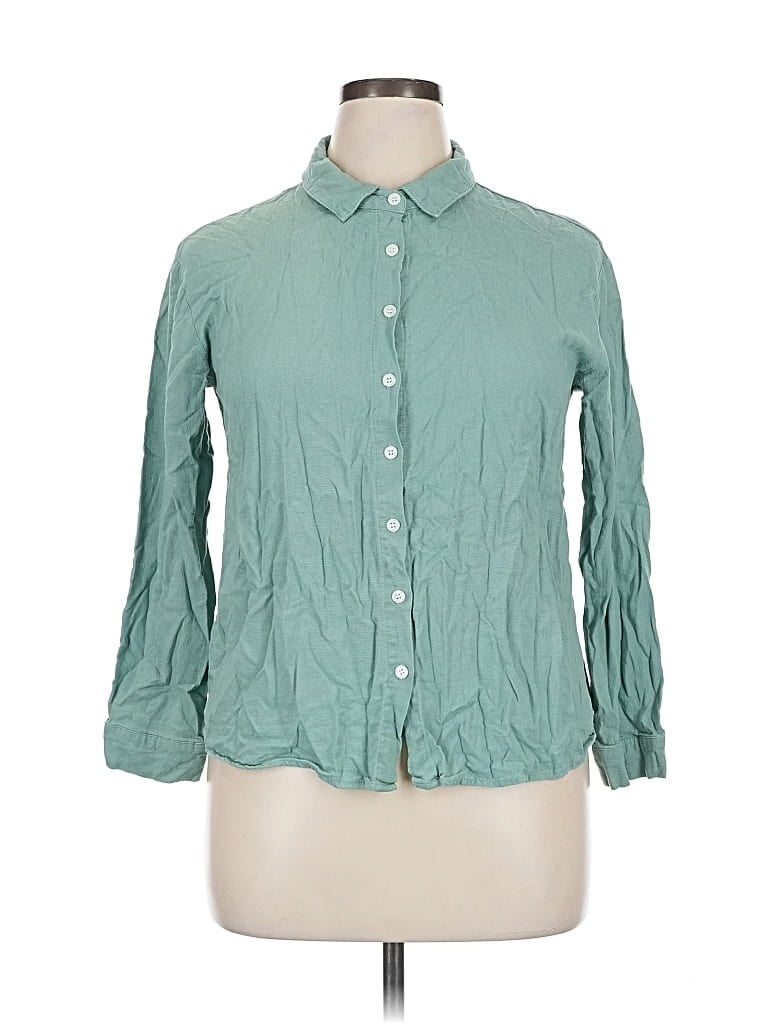 UNBRANDED Pre-owned 3/4 Sleeve Blouse In Green