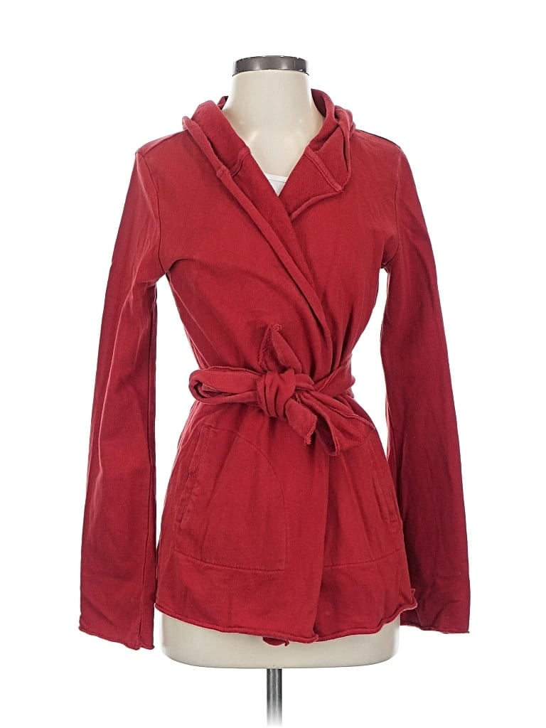 Pre-owned Lucky Brand Cardigan Sweater In Red
