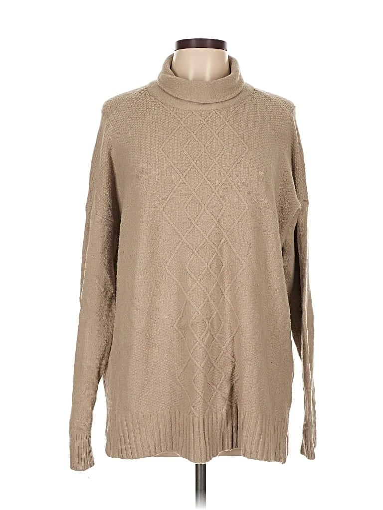 Pre-owned Lilla P Turtleneck Sweater In Brown