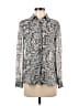 Vince Camuto 100% Polyester Animal Print Silver Long Sleeve Blouse Size XS - photo 1