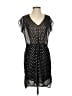 Aqua 100% Polyester Polka Dots Black Cocktail Dress Size S - photo 1