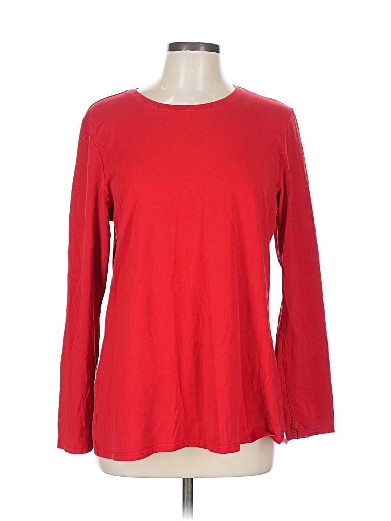 Pre-owned Purejill 3/4 Sleeve T-shirt In Red